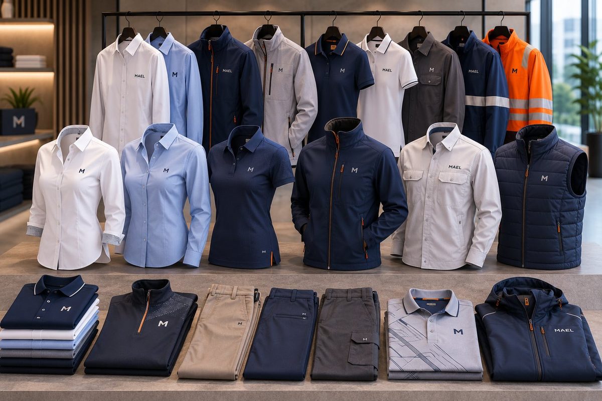 Uniformes y textiles corporativos MAEL — camisas, polos, chalecos y alta visibilidad