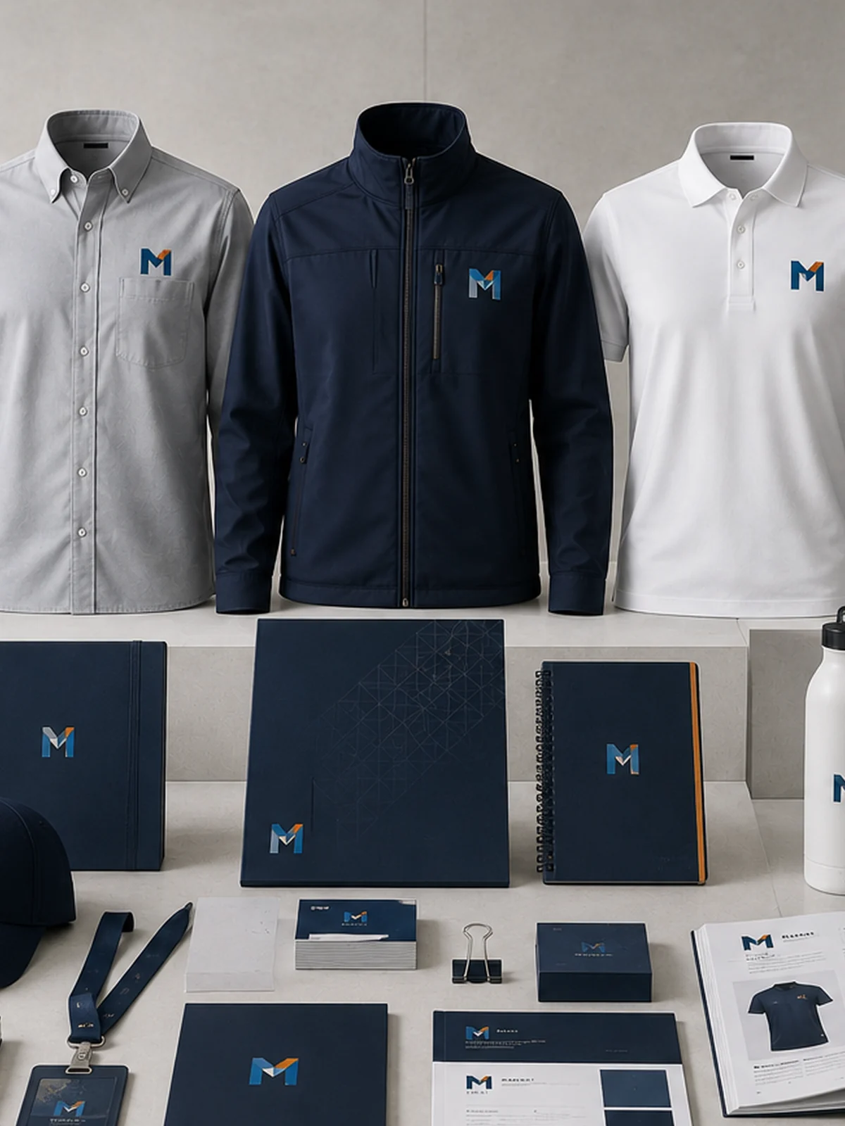 Camisas, polo y chamarra con identidad corporativa