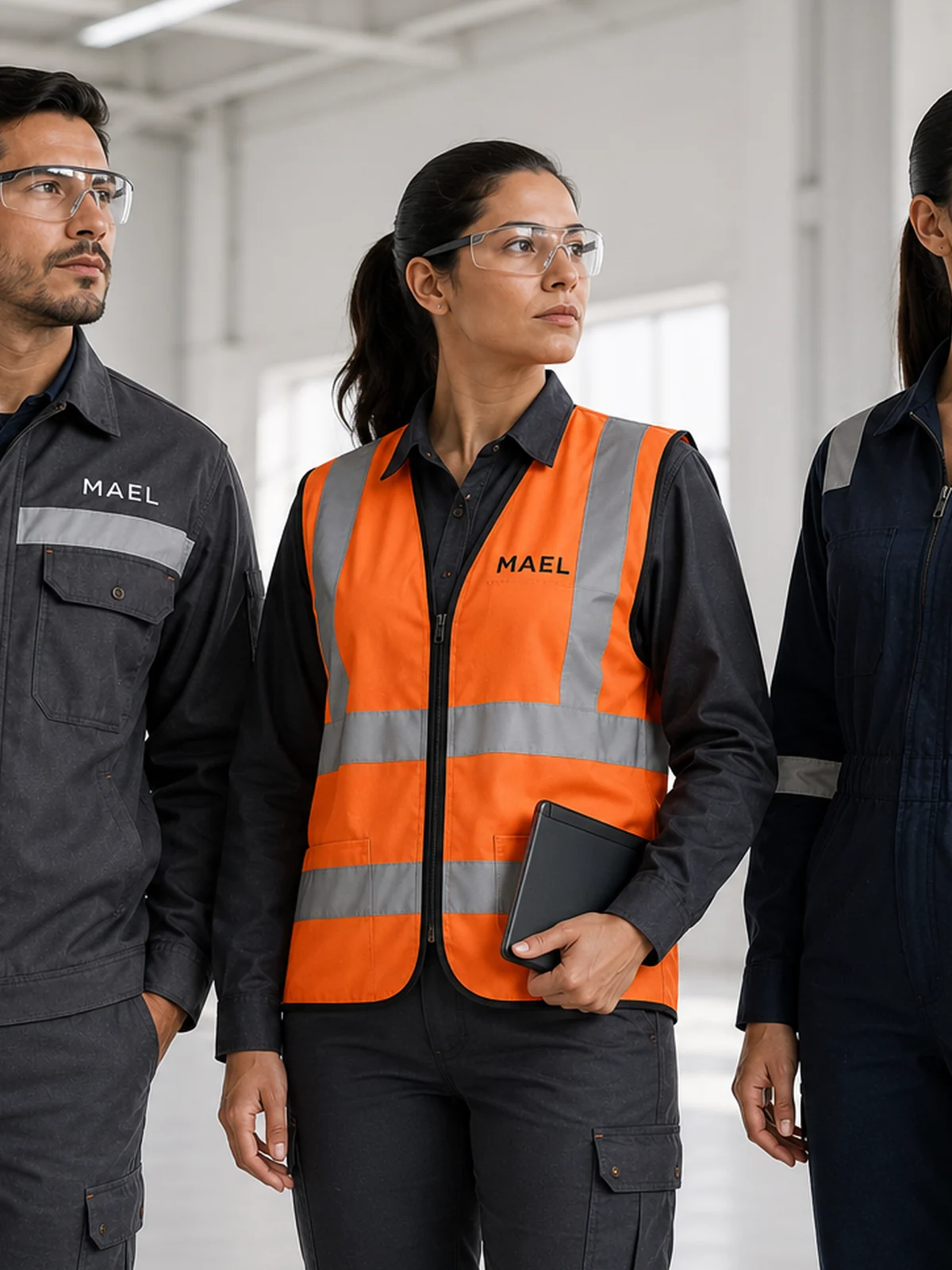 Uniformes industriales y chaleco de alta visibilidad